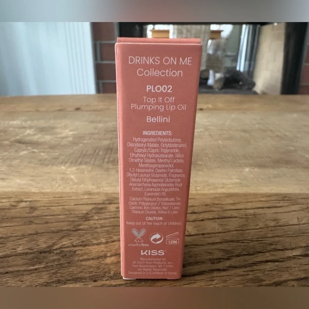 NEW IN BOX Korean JOAH Top it Off Plumping Lip Oil ~ Bellini 🍑